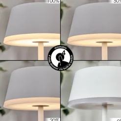 Romdrup Lampe de table d'extérieur, Lampe à poser LED Blanc, 1 lumière