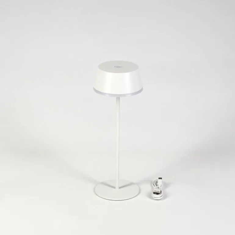 Romdrup Lampe de table d'extérieur, Lampe à poser LED Blanc, 1 lumière