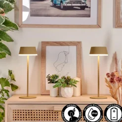 Romdrup Lampe de table d'extérieur, Lampe à poser LED Sable, 1 lumière