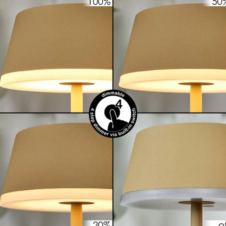 Romdrup Lampe de table d'extérieur, Lampe à poser LED Sable, 1 lumière