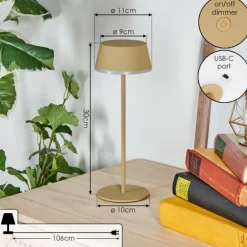 Romdrup Lampe de table d'extérieur, Lampe à poser LED Sable, 1 lumière