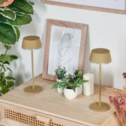 Romdrup Lampe de table d'extérieur, Lampe à poser LED Sable, 1 lumière