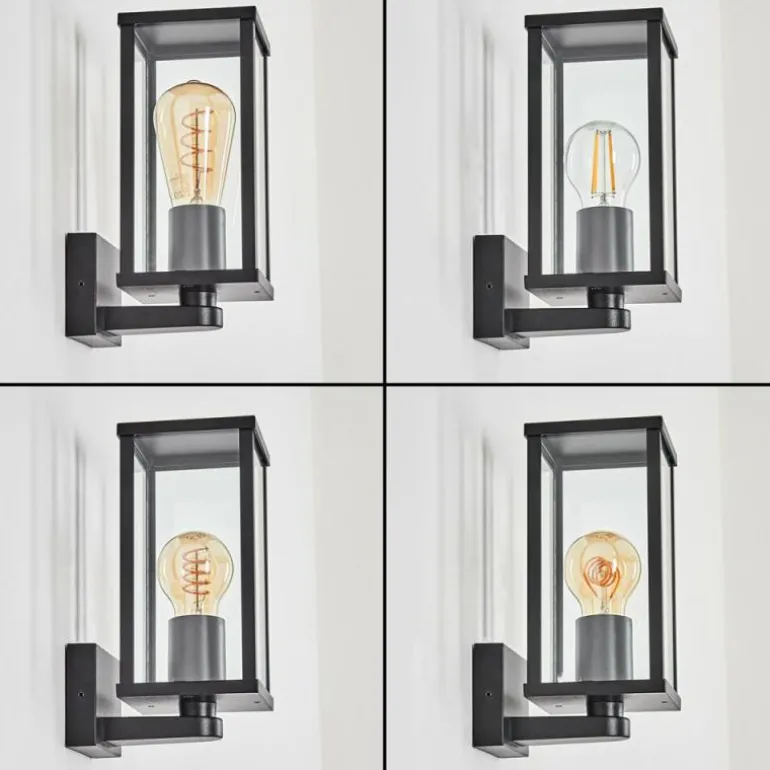 Rourega Lampe murale d´extérieur Noir, 1 lumière