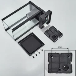 Rourega Lampe murale d´extérieur Noir, 1 lumière