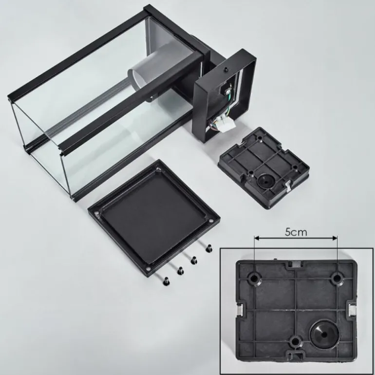 Rourega Lampe murale d´extérieur Noir, 1 lumière