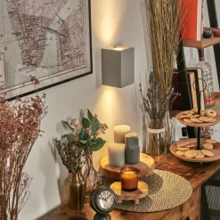 Rurup Luminaire Up & Down, Applique murale Gris, Argenté, 2 lumières