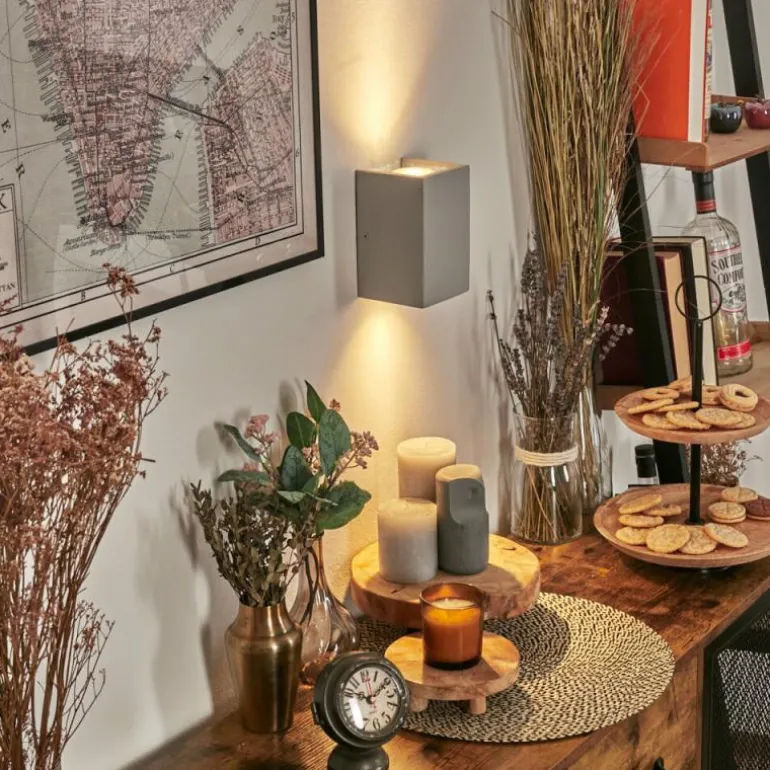 Rurup Luminaire Up & Down, Applique murale Gris, Argenté, 2 lumières