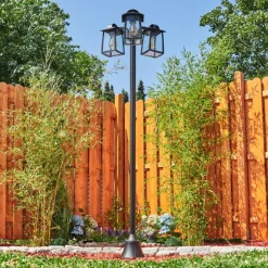 Réverbère Trosa Noir, 3 lumières