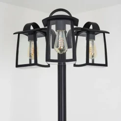 Réverbère Trosa Noir, 3 lumières