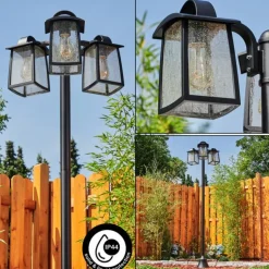 Réverbère Trosa Noir, 3 lumières