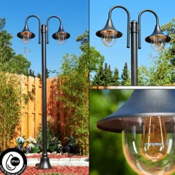 Réverbère Wissembourg Noir, 2 lumières