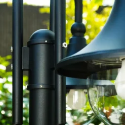 Réverbère Elgin Noir, 3 lumières