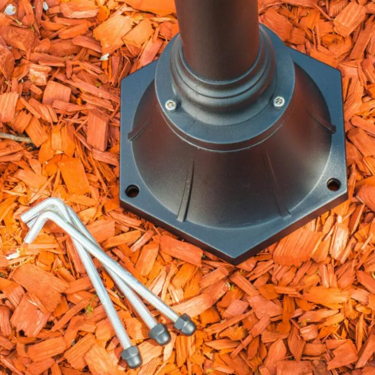 Réverbère Elgin Noir, 3 lumières