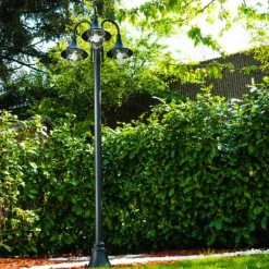 Réverbère Elgin Noir, 3 lumières