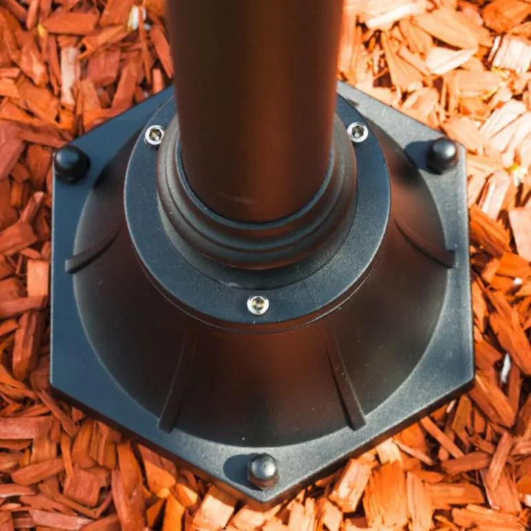 Réverbère Elgin Noir, 3 lumières