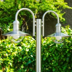 Réverbère Elima Acier inoxydable, 2 lumières