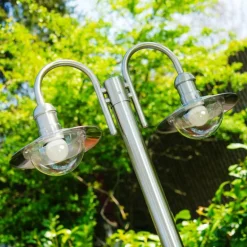 Réverbère Elima Acier inoxydable, 2 lumières