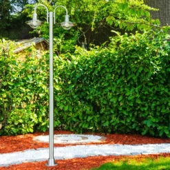 Réverbère Elima Acier inoxydable, 2 lumières