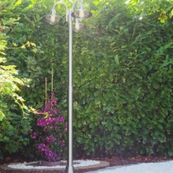 Réverbère Elima Acier inoxydable, Transparent, 3 lumières