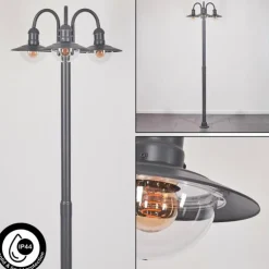 Réverbère Elima Anthracite, 3 lumières