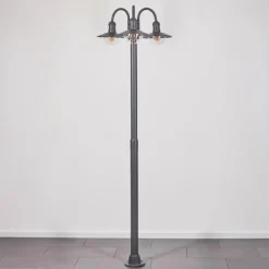 Réverbère Elima Anthracite, 3 lumières