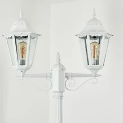 Réverbère Hongkong Blanc, 2 lumières