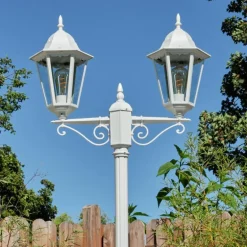 Réverbère Hongkong Blanc, 2 lumières