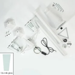 Réverbère Hongkong Blanc, 2 lumières