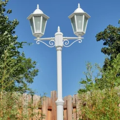 Réverbère Hongkong Blanc, 2 lumières