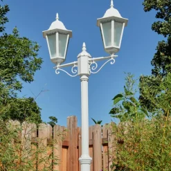 Réverbère Hongkong Blanc, 2 lumières