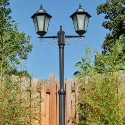 Réverbère Hongkong Noir, 2 lumières