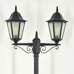 Réverbère Hongkong Noir, 2 lumières