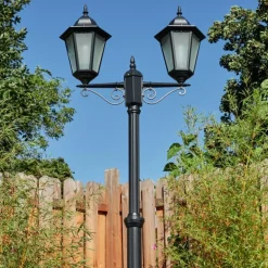 Réverbère Hongkong Noir, 2 lumières