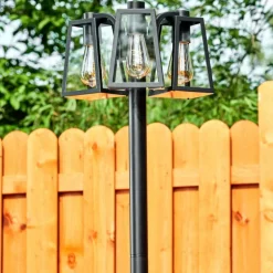 Réverbère Juanico Noir, 3 lumières