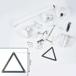 Réverbère Lalwori Blanc, 3 lumières