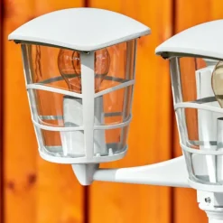 Réverbère Lalwori Blanc, 3 lumières