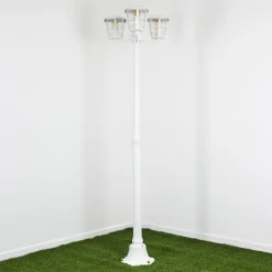 Réverbère Lalwori Blanc, 3 lumières