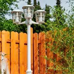 Réverbère Lalwori Blanc, 3 lumières