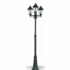 Réverbère LUTEC BRISTOL Noir, 3 lumières