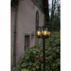 Réverbère Lutec Pine Noir, 3 lumières