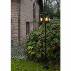 Réverbère Lutec Pine Noir, 3 lumières