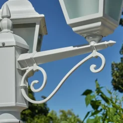 Réverbère Naofe Blanc, 3 lumières