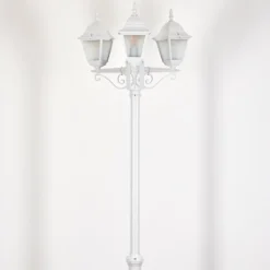 Réverbère Naofe Blanc, 3 lumières
