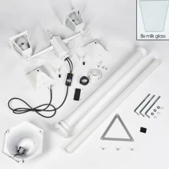 Réverbère Naofe Blanc, 2 lumières