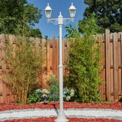 Réverbère Naofe Blanc, 2 lumières