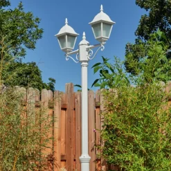 Réverbère Naofe Blanc, 2 lumières