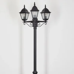 Réverbère Naofe Noir, 3 lumières