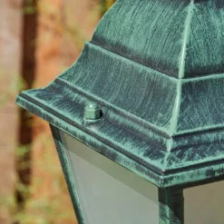 Réverbère Naofe Vert, Noir, 2 lumières