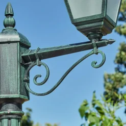 Réverbère Naofe Vert, Noir, 2 lumières