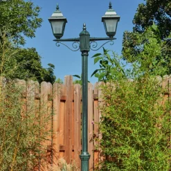 Réverbère Naofe Vert, Noir, 2 lumières